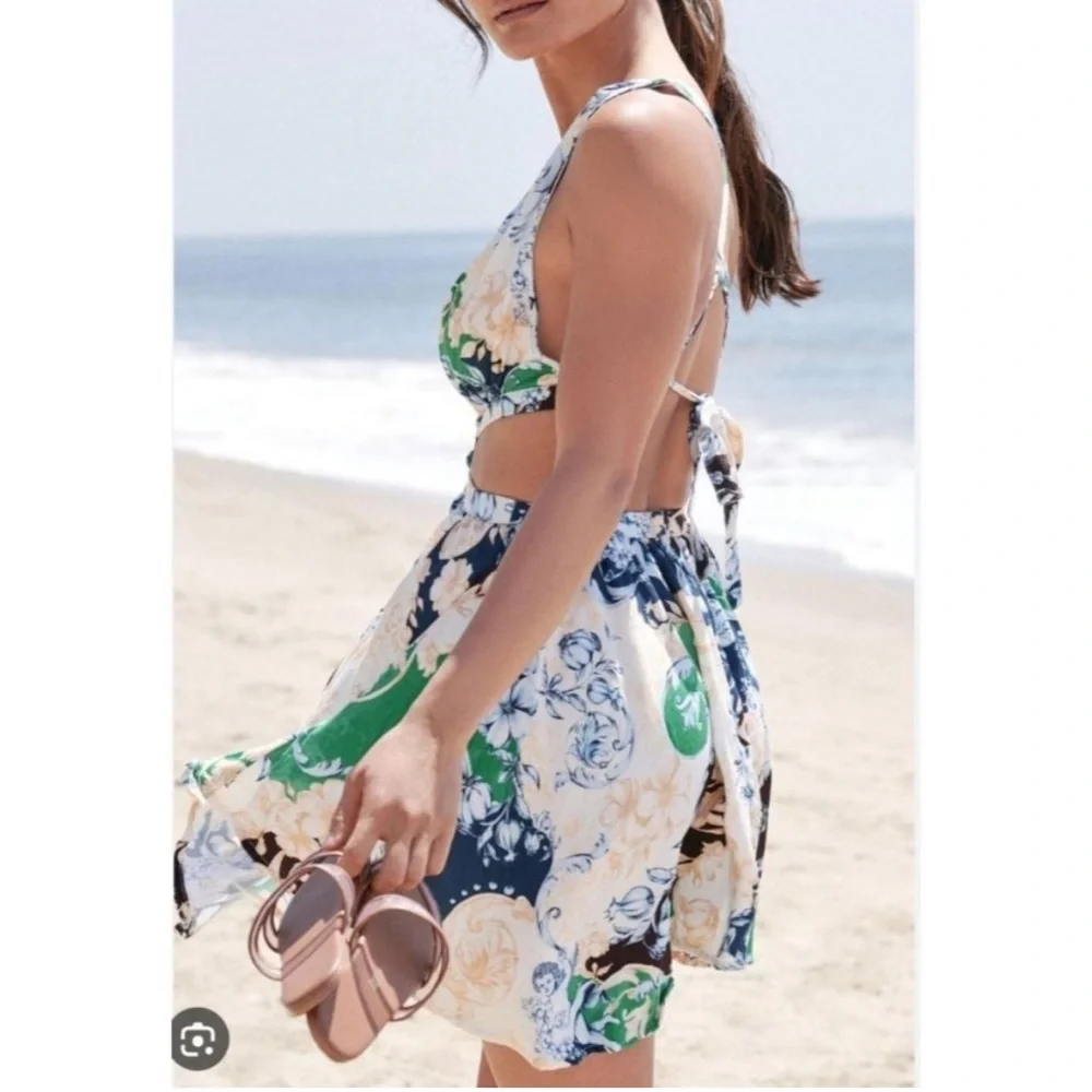 NWT- AGUA BENDITA x Revolve Gillian Cardumen Beachy Mini Dress